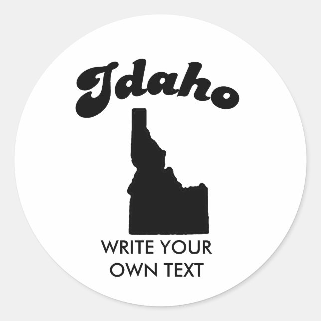 PEGATINA REDONDA CAMISETA DE MOTTO DEL ESTADO DE IDAHO (Anverso)