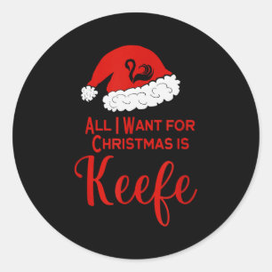 Pegatina Redonda Camiseta de Navidad Keefe para fans del Guardián d