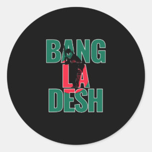 Pegatina Redonda Camiseta de Ngladesh Cricket para Fans de Ngladesh
