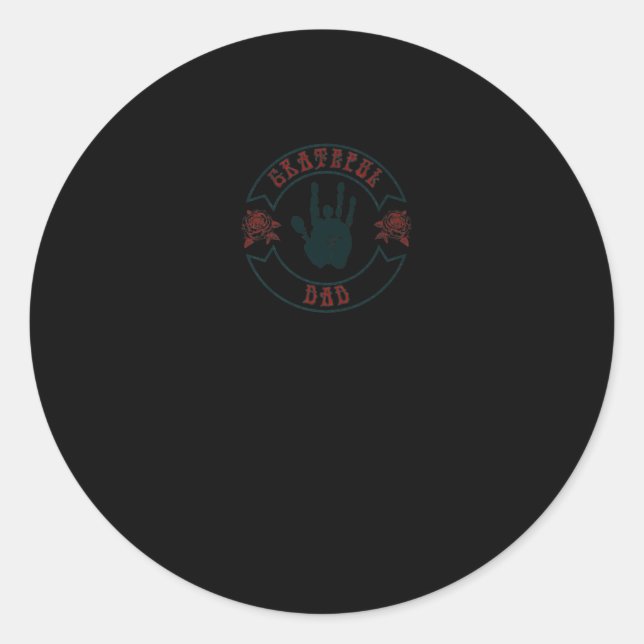 Pegatina Redonda Camiseta de papá de agradecimiento para hombres (Anverso)