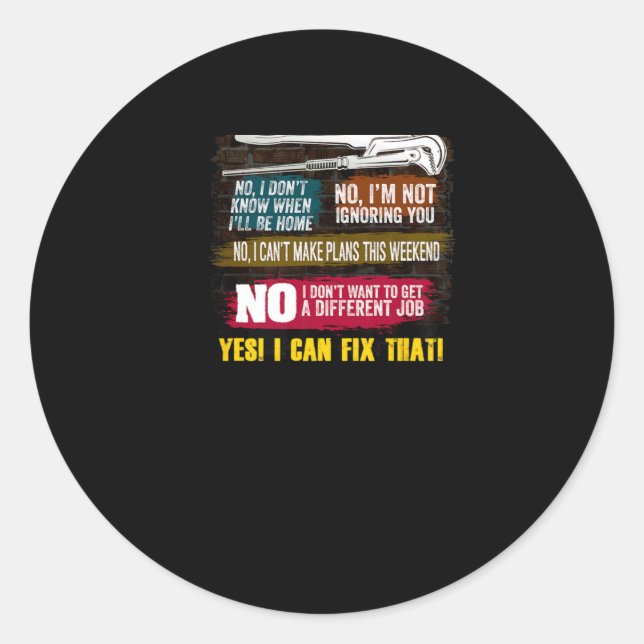 Pegatina Redonda Camiseta de regalo de Novedad Millwright para homb (Anverso)