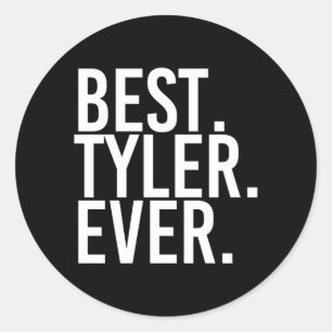 Pegatina Redonda Camiseta de Tyler Divertida Regalo para hombres y
