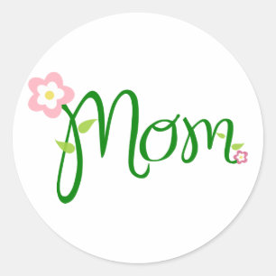 Pegatina Redonda Camiseta del Día de la Madre