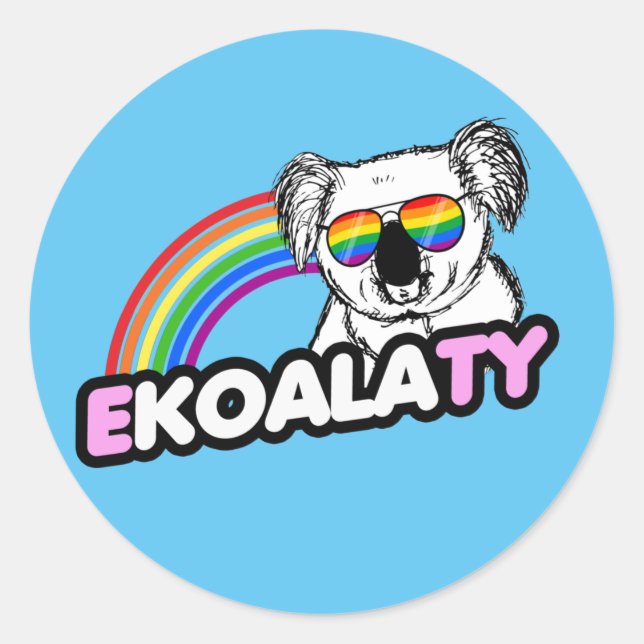 Pegatina Redonda Camiseta del orgullo retro (Anverso)