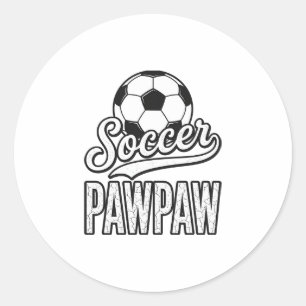 Pegatina Redonda Camiseta Diseño Grabado Vintage Papaya Fútbol_1