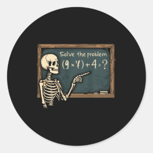 Pegatina Redonda Camiseta divertida 67 Meme Brainrot Chiste Hallowe