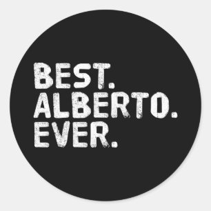 Pegatina Redonda Camiseta divertida de Alberto para hombres regalo