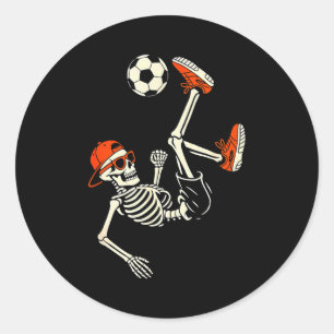 Pegatina Redonda Camiseta divertida de fútbol para adolescentes con