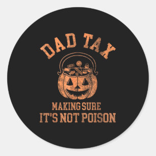 Pegatina Redonda Camiseta divertida de Halloween de impuesto para p