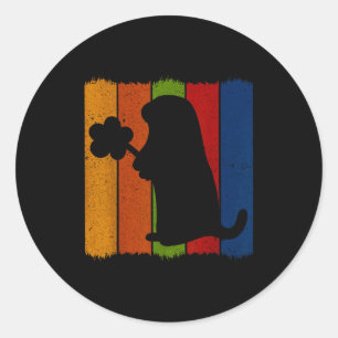 Pegatina Redonda Camiseta divertida de la pandilla de marmotas Feli