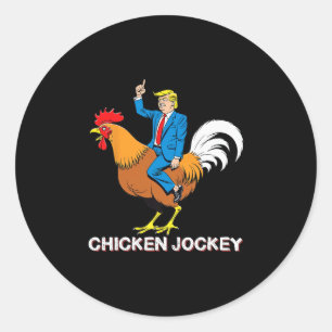 Pegatina Redonda Camiseta Divertida de Memes Surrealistas de Trump