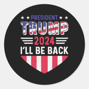 Pegatina Redonda Camiseta Divertida Elección Política Trump Yo Esta