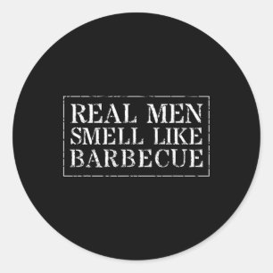 Pegatina Redonda Camiseta Divertida Regalo Parrilla Barbacoa Hombre