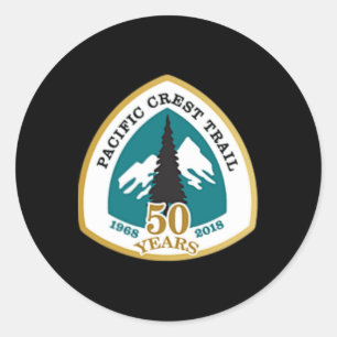 Pegatina Redonda Camiseta Double Sided Pacific Crest Trail 50 Años