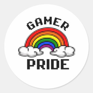 Pegatina Redonda Camiseta Gaymer Pride