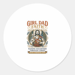 Pegatina Redonda Camiseta Gráfica de Identidades Micro Paternidad d
