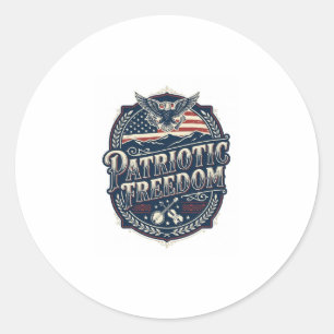Pegatina Redonda Camiseta gráfica vectorial de patrimonio apalachen