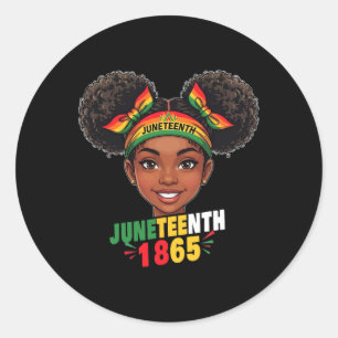 Pegatina Redonda Camiseta Junenteeth Para Niñas Mujeres Adolescente
