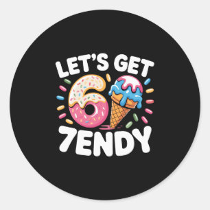 Pegatina Redonda Camiseta Let's Get 7endy 6 7 Meme Six Seven Para