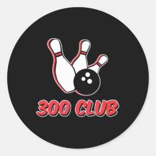 Pegatina Redonda Camiseta Logo Bowler 300 Club 