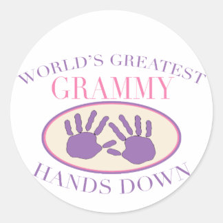 Pegatina Redonda Camiseta Mejor Grammy Sin Discusión