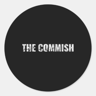 Pegatina Redonda Camiseta Mens The Commish - Comisario de Fútbol Fa