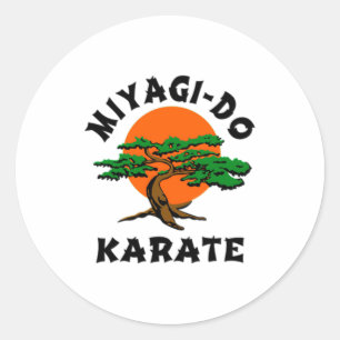Pegatina Redonda Camiseta Miyagi Do Karate 21
