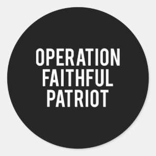 Pegatina Redonda Camiseta Operación Patriota Fiel