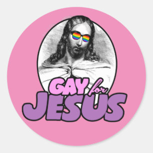 Pegatina Redonda Camiseta Orgullo de Jesús