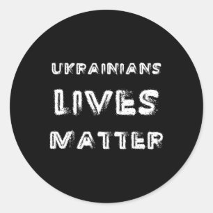 Pegatina Redonda Camiseta Problema Vidas Ucranianas Ucrania Libre P