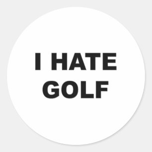 Pegatina Redonda Camiseta que dice - Odio el golf regalo divertido 