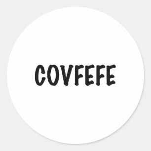Pegatina Redonda Camiseta Rusia Covfefe - Fuera Putin Trump 