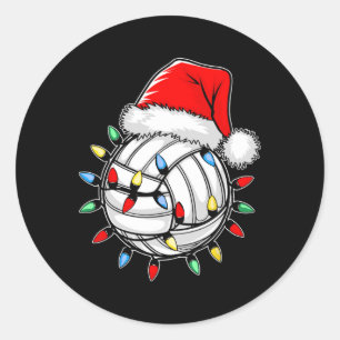 Pegatina Redonda Camiseta Santa Volleyll Ll Hombres Jóvenes Niños N