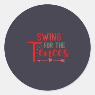 Pegatina Redonda Camiseta Swing for the Fences