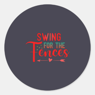 Pegatina Redonda Camiseta Swing for the Fences
