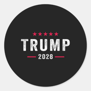 Pegatina Redonda Camiseta Trump 2028 Vota Donald Trump 28