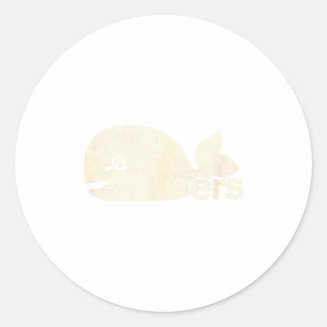 Pegatina Redonda Camiseta Vintage New England Whalers  (Anverso)