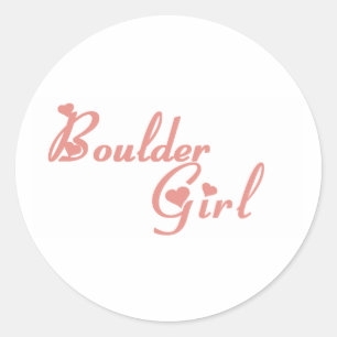 Pegatina Redonda Camisetas Chica Boulder