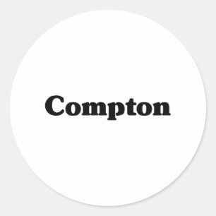 Pegatina Redonda Camisetas Compton Classic T