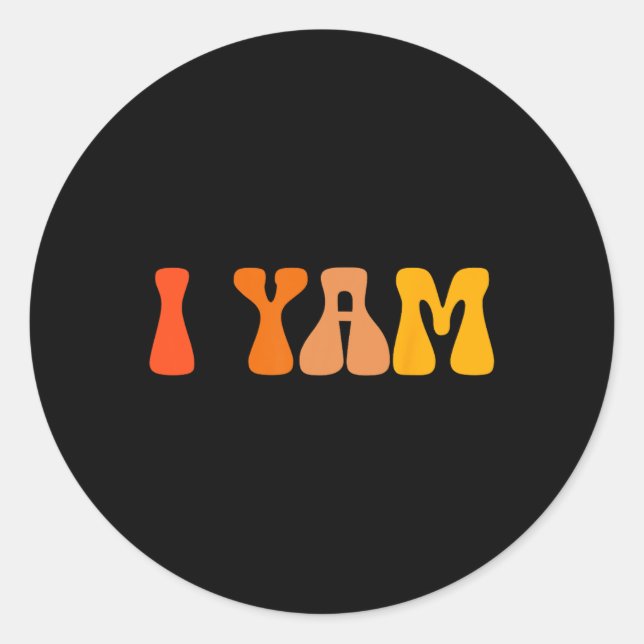 Pegatina Redonda Camisetas de Acción de Gracias Parejas Dulce Papa  (Anverso)