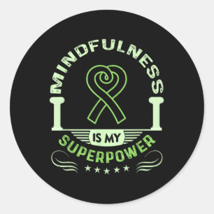 Pegatina Redonda Camisetas de concientización sobre salud mental At