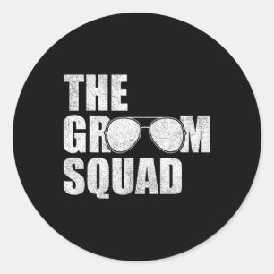 Pegatina Redonda Camisetas de Despedida de Soltero para Hombres1 