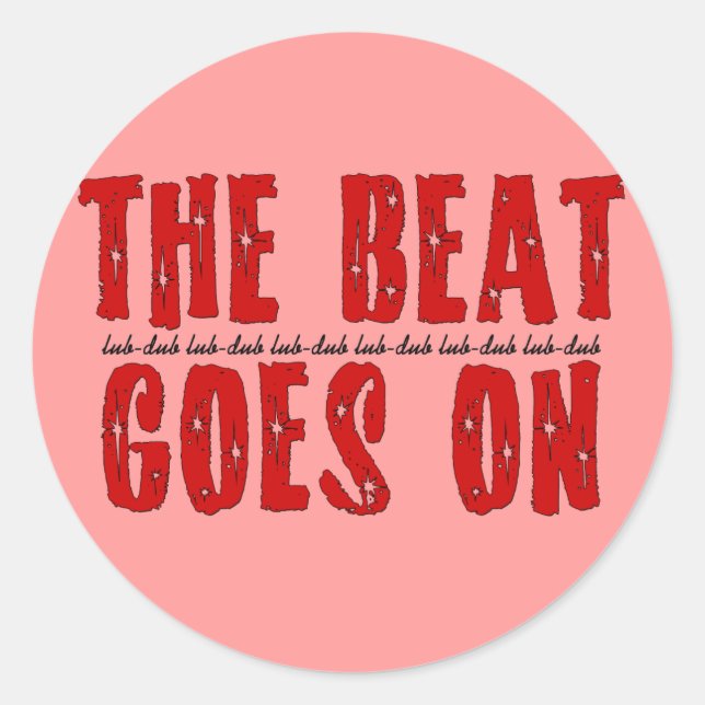 Pegatina Redonda Camisetas de Heart Attack | Regalos para los pacie (Anverso)