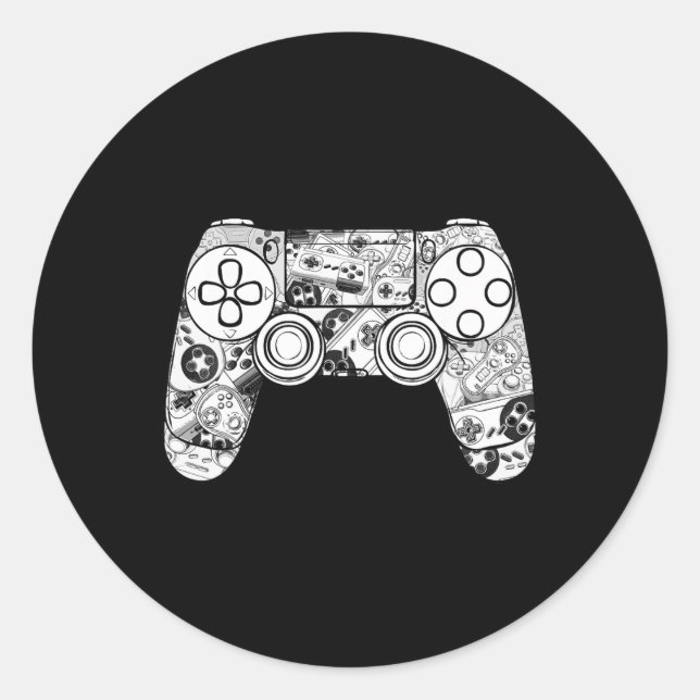 Pegatina Redonda Camisetas De Juegos De Camisas Para Los Hombres Co (Anverso)