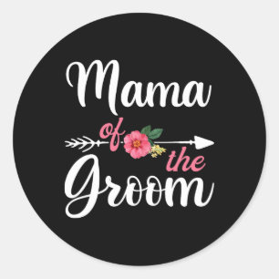 Pegatina Redonda Camisetas de Mama del Novio para Mujeres 