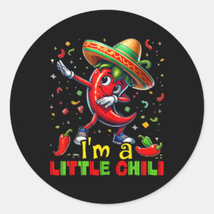 Pegatina Redonda Camisetas de niños Dabbing Chili Pepper Cinco De M
