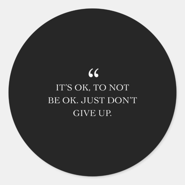 Pegatina Redonda Camisetas De Sensibilización Sobre La Salud Mental (Anverso)