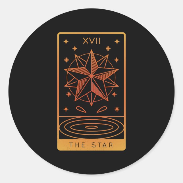 Pegatina Redonda Camisetas De Tarjetas Tarot Para Mujeres Ocultan L (Anverso)