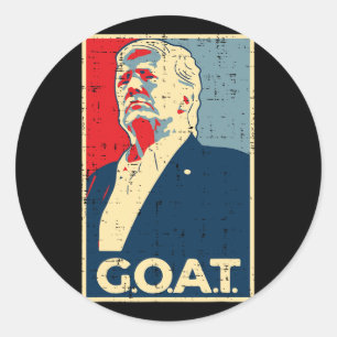 Pegatina Redonda Camisetas de Trump 2024 Poster de Trump 2024 - Uni