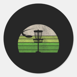Pegatina Redonda Camisetas de Ultimate Frisbee Disc Golf para hombr